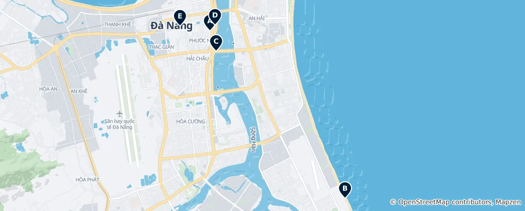 Map of Hidden Gems of Da Nang