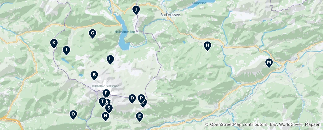 Mappa di Dachstein Alpine Huts & Chalets