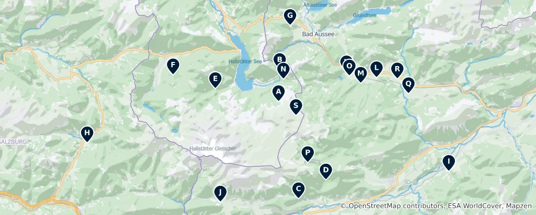 Map of Dachstein Nature's Wonders