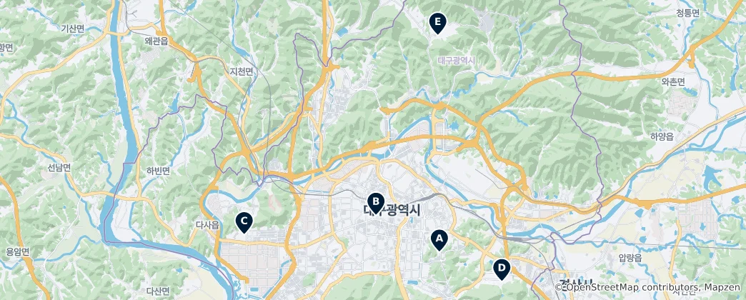 Map of Daegu Museums