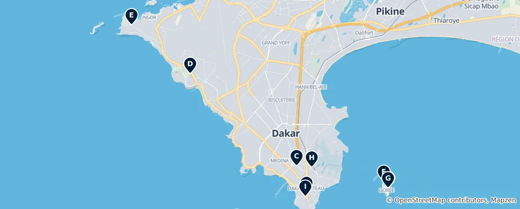 Mappa di Dakar's Essential Experiences