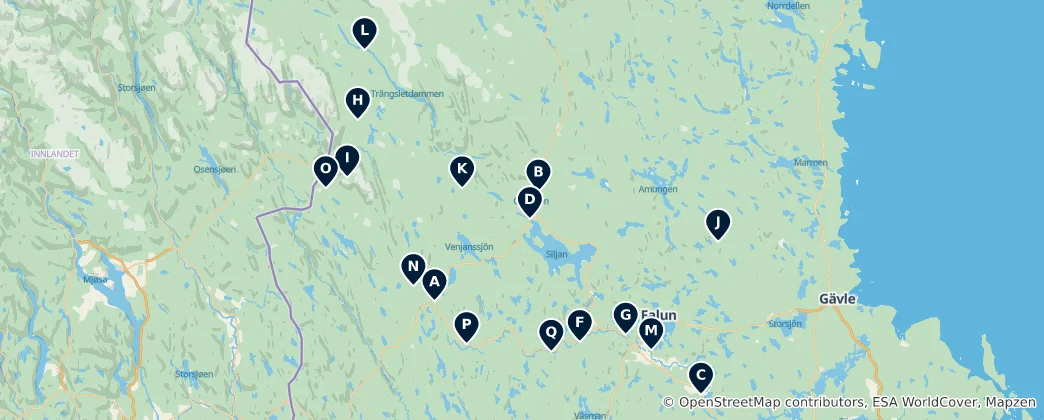 Map of Historic Churches and Chapels