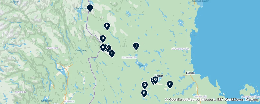 Map of Top Ski Resorts and Slopes
