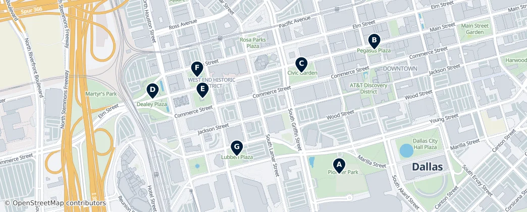 Urban Parks & Plazas – Mapa