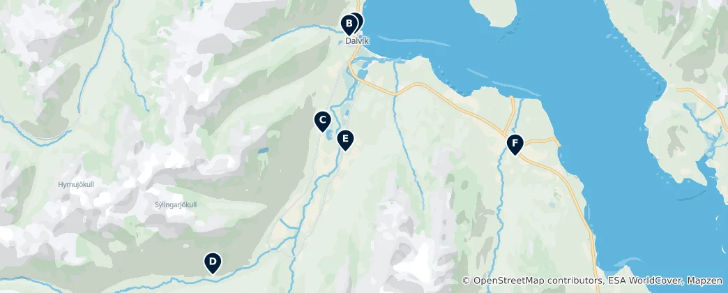 Mapa de Highlights of Dalvík