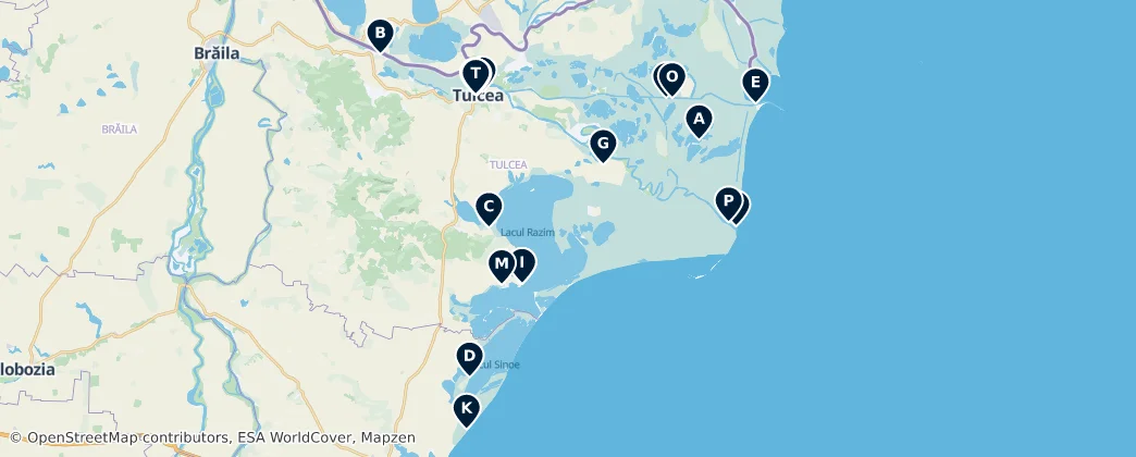 Danube Delta Biosphere Reserve: Essential Highlights 地图