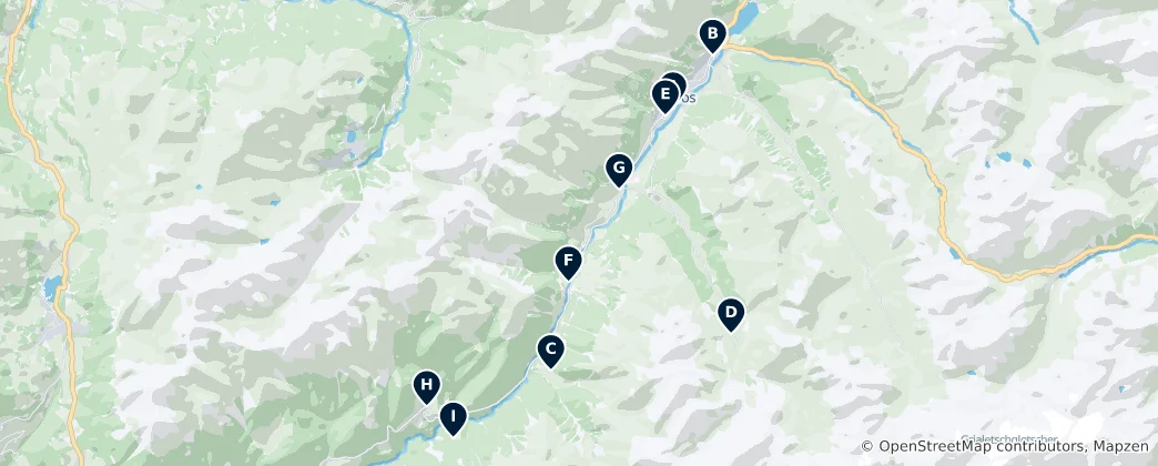 Mapa Historic Churches of Davos