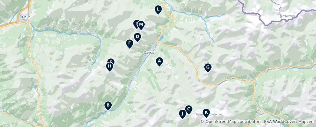 Mapa Mountains and Peaks