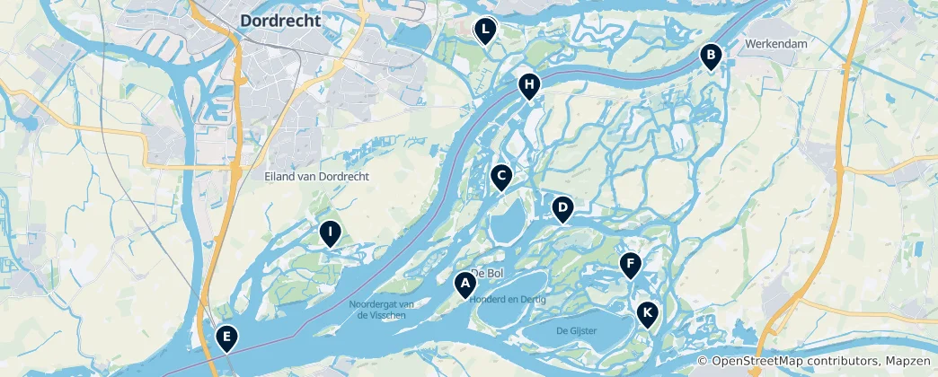 Karte von De Biesbosch Essentials