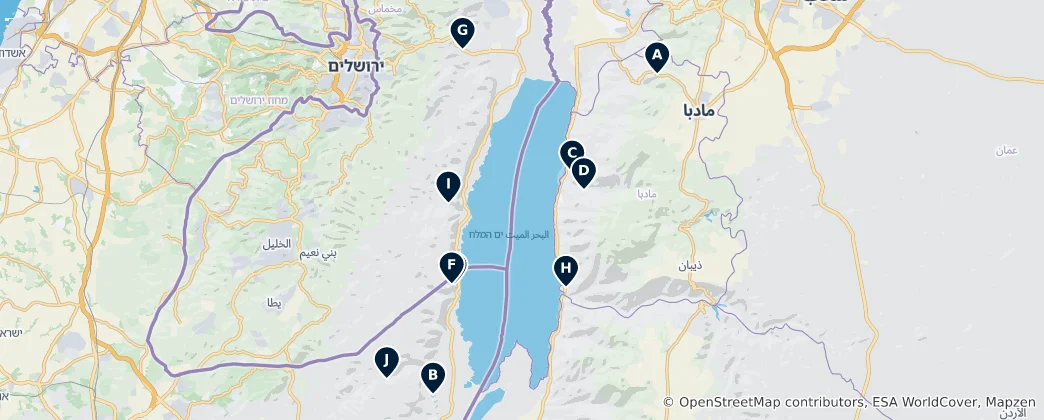 Mappa di Dead Sea Viewpoints