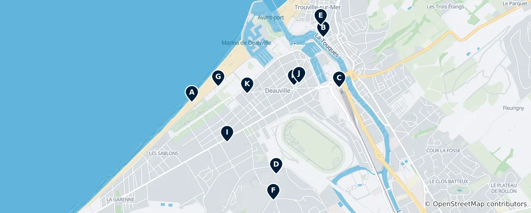 Map of Deauville's Absolute Essentials
