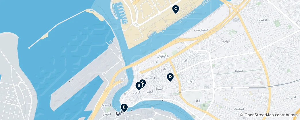 Mapa de Deira Souks