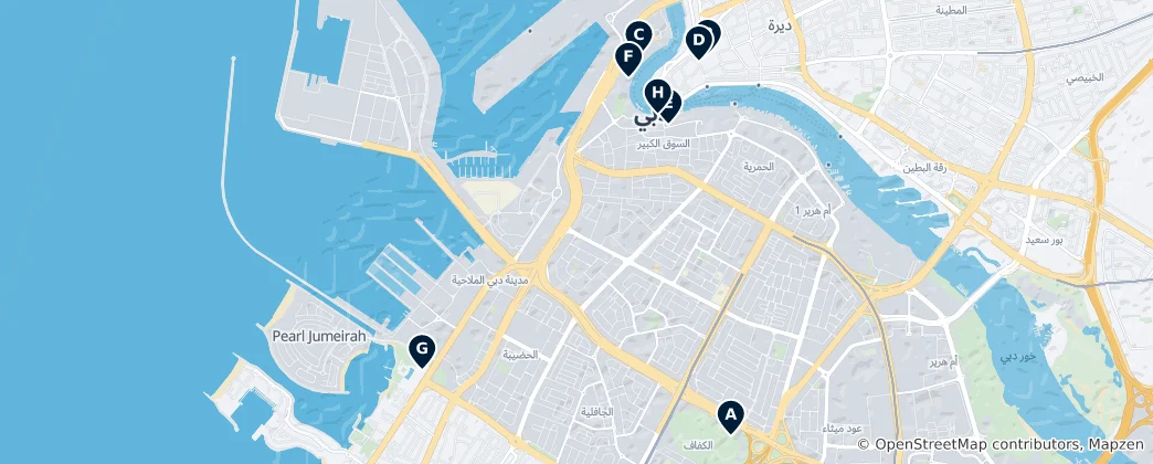 Mapa de Deira Unmissables