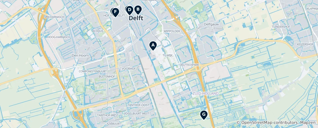 Map of Delft's Museums and Galleries