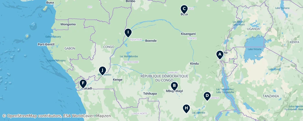 Map of Significant Cathedrals and Churches