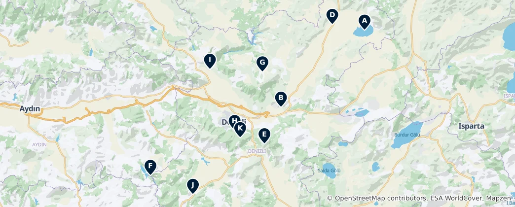 Mapa Denizli Essentials