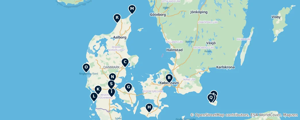 Karte von Historic Danish Churches