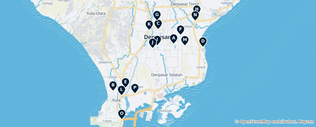 Mapa Bali's Cultural Landmarks