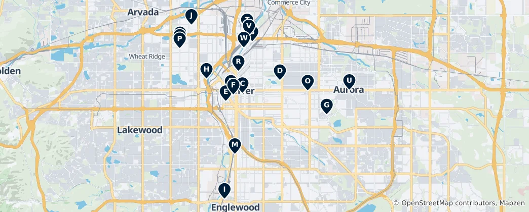 Mapa Denver Museums & Art Centers