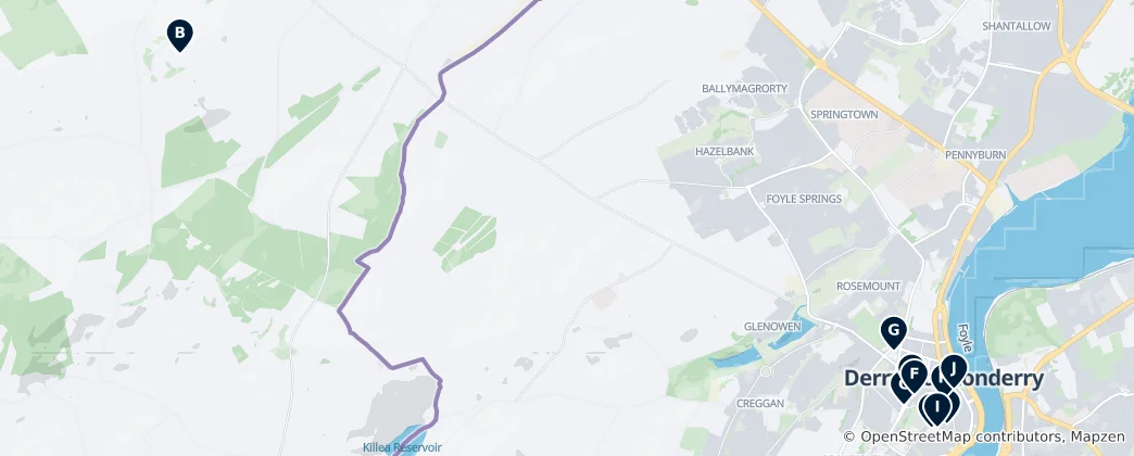 Mappa di Derry/Londonderry Essentials