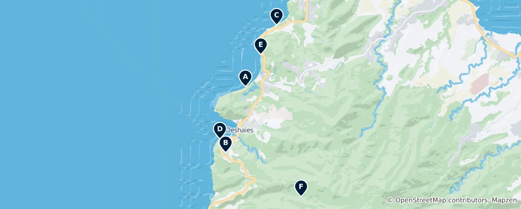 Mapa Deshaies Must-Sees