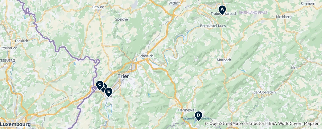 Mapa Roman History & Heritage