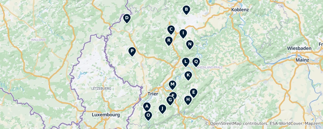 Mappa di Viewpoints and Peaks