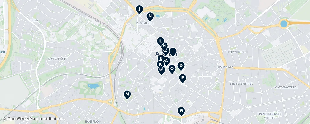 Mapa Aachen Museums & Heritage