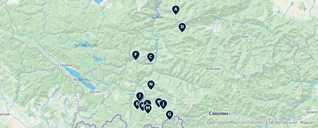 Carte de Mountain Peaks and Huts