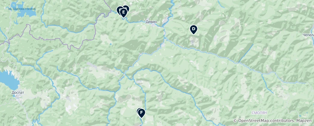 Carte de Rhodope Hidden Gems