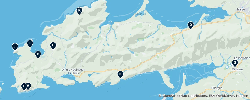 Map of Ancient Ruins of Dingle