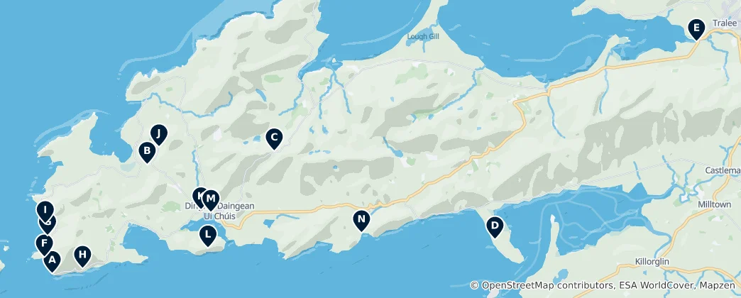 Mappa di Dingle Peninsula Essentials