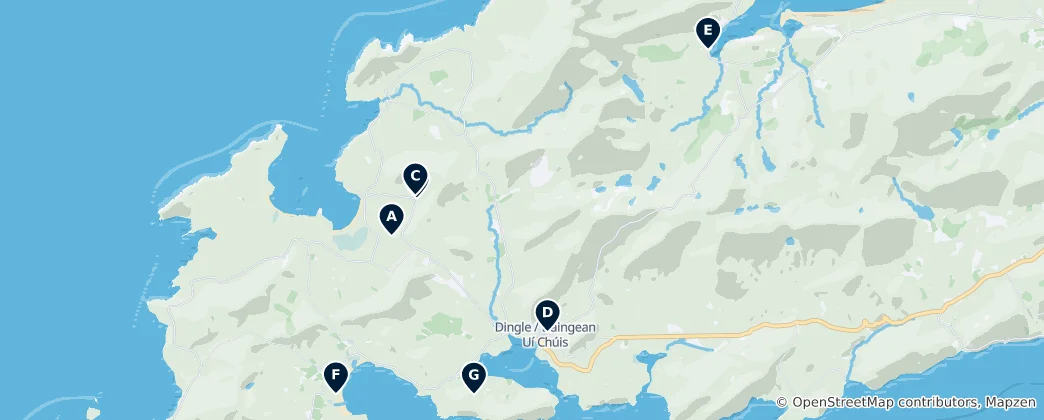 Mapa Religious Sites in Dingle