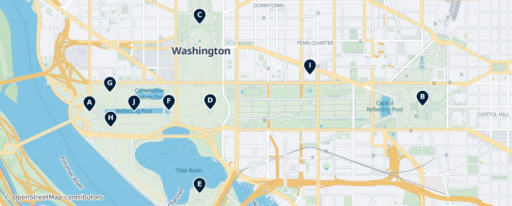 Карта District of Columbia: The Absolute Essentials