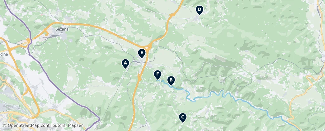 Divaca's Karst Treasures — Map