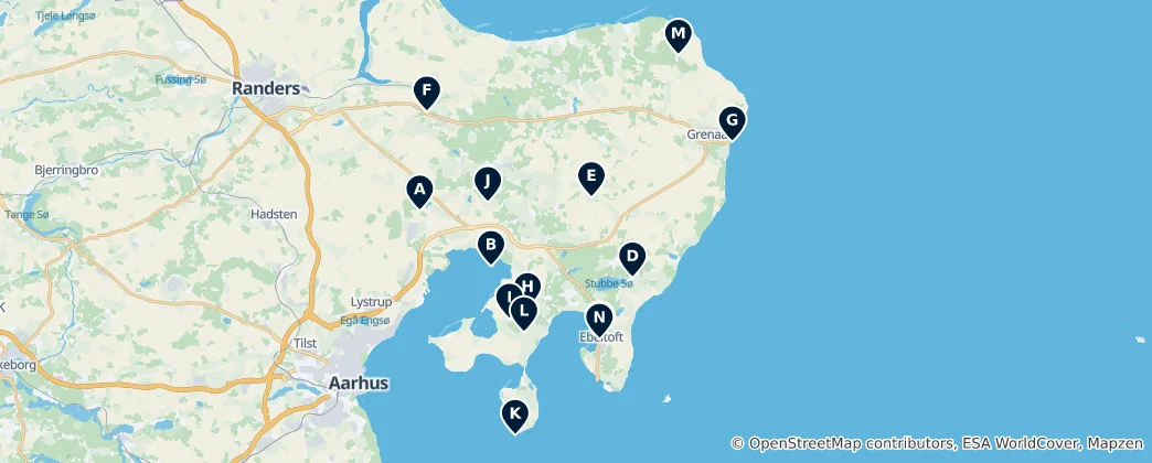 Mappa di Djursland Essentials
