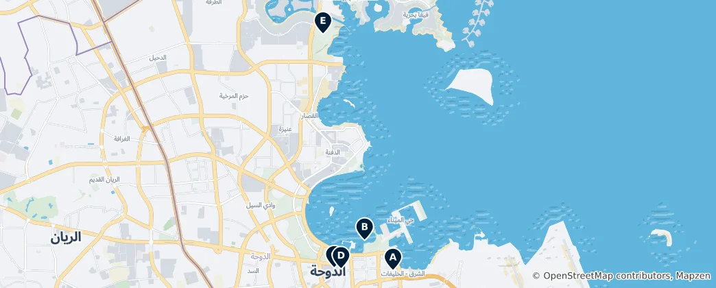 Map of Qatar's Museums & Galleries