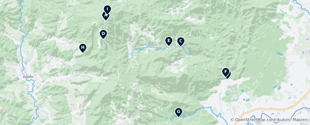 Mappa di Doi Inthanon National Park Essentials