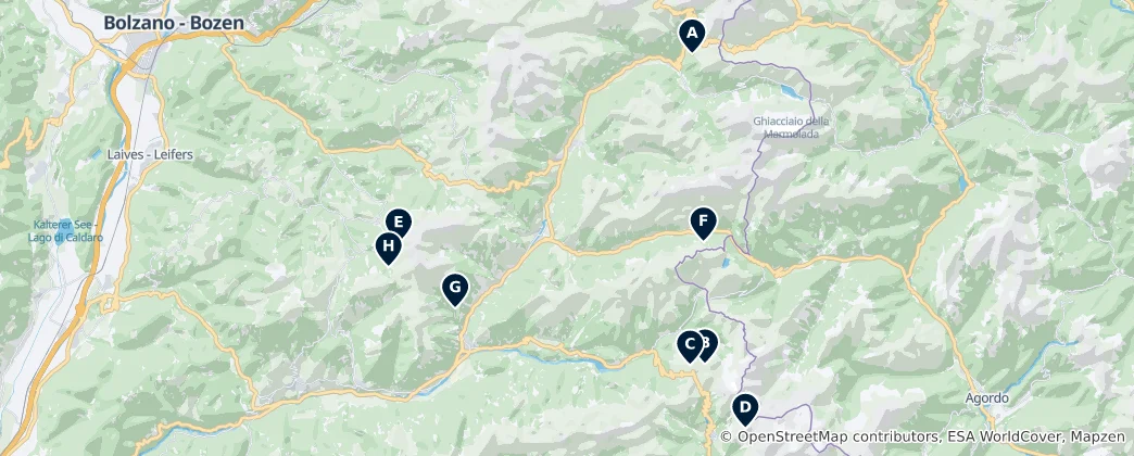 Karte von Seilbahnen & Gondeln