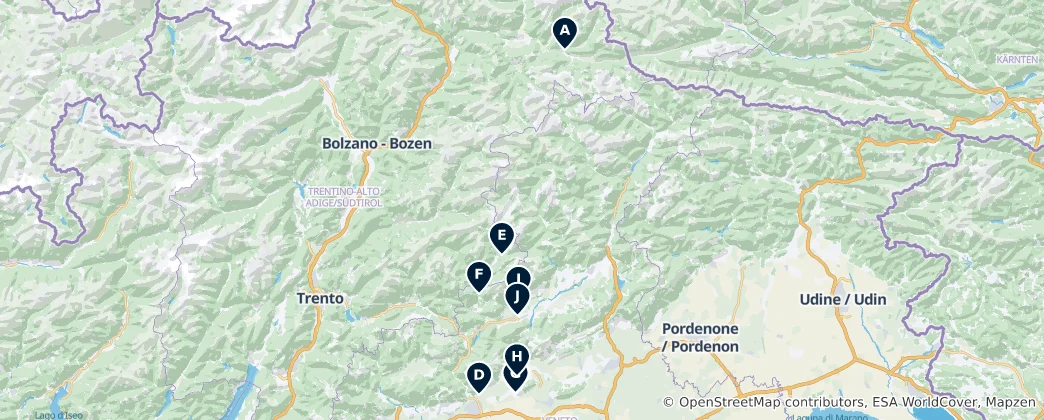 Mappa di Castles & Manor Houses