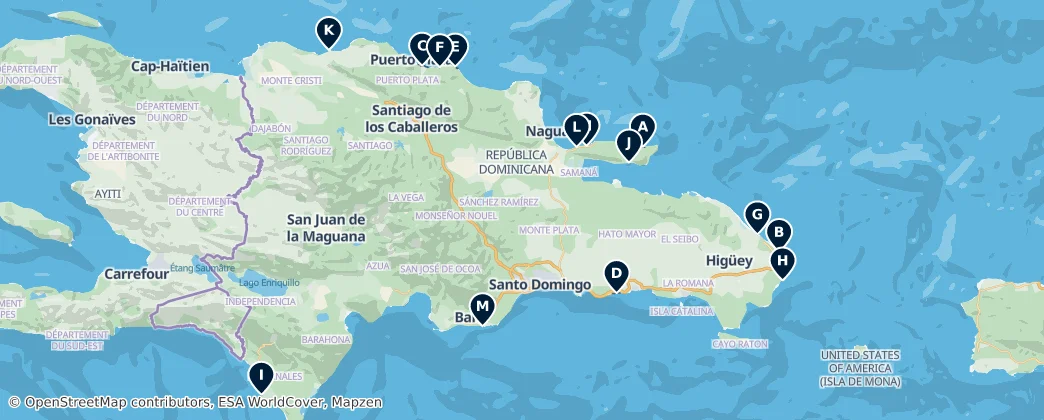 Best Sandy Beaches — Map