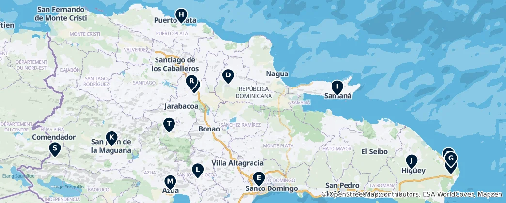 Map of Shopping Destinations