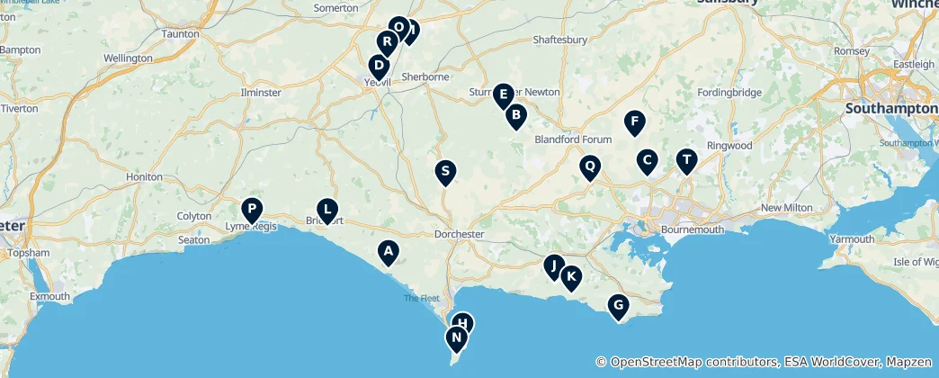 Mapa Historic Churches and Chapels