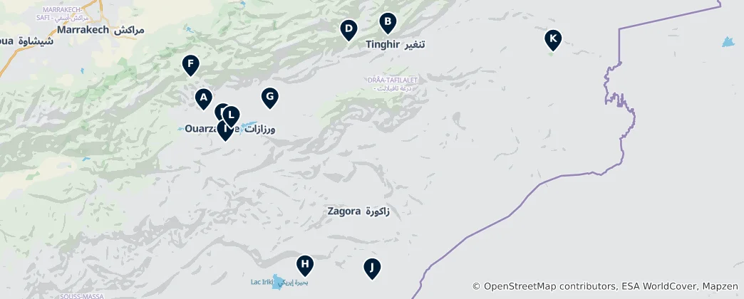 Mappa di Drâa-Tafilalet Essentials