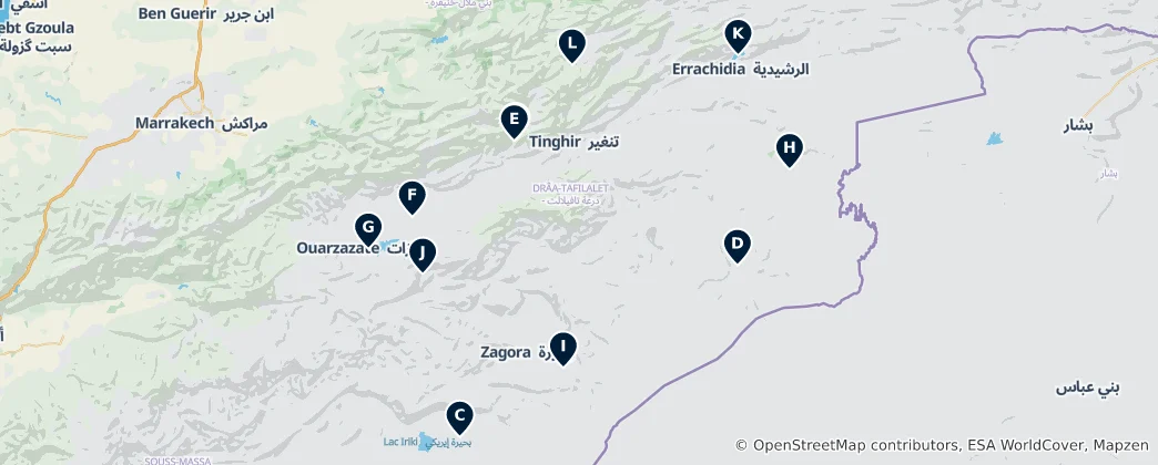 Mapa Viewpoints & Natural Beauty