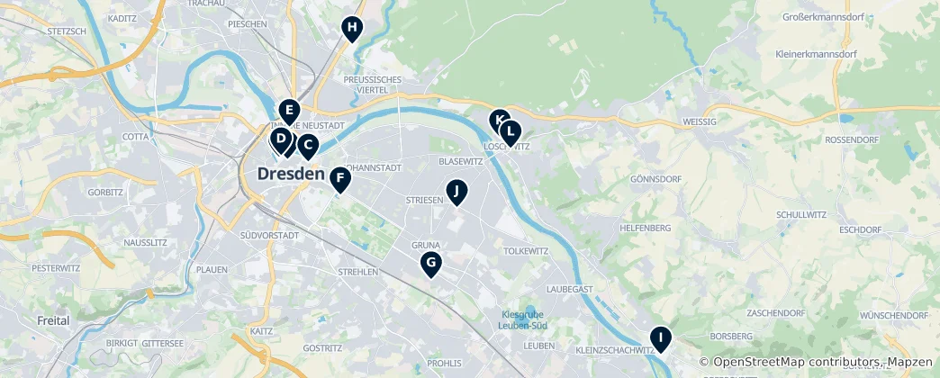 Karte von Top Museen & Galerien