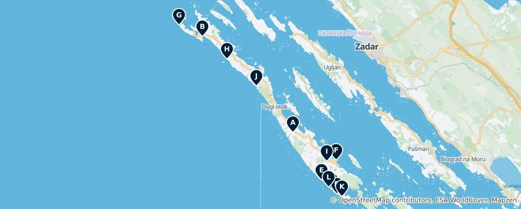 Mapa Dugi Otok Essentials