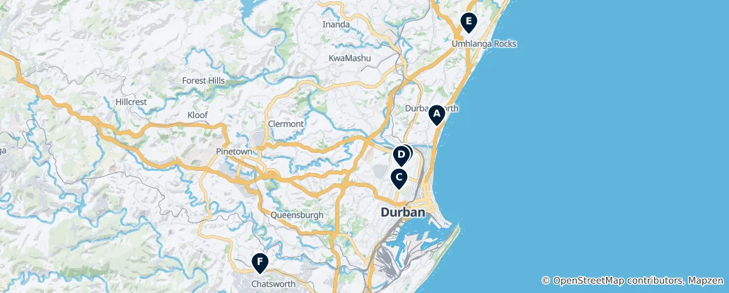 Mapa Parks and Gardens
