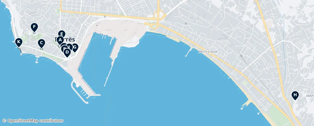 Durrës Essentials — Karte