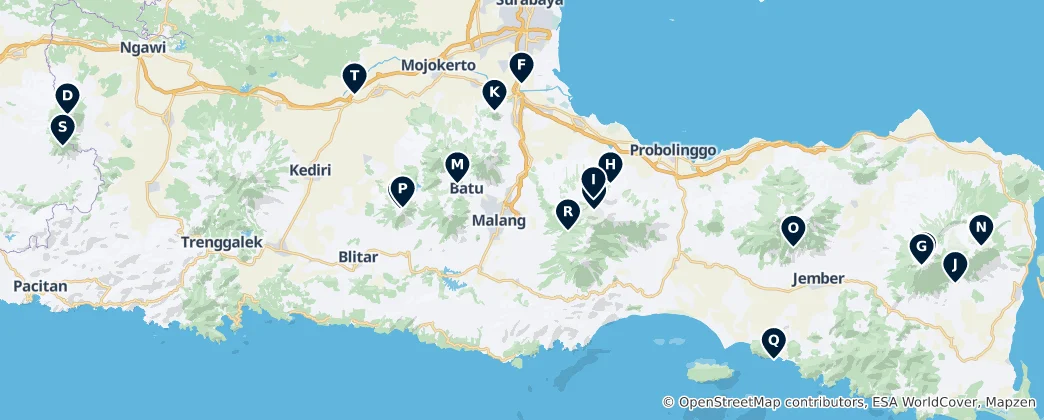 Indonesia's Natural Wonders 地图